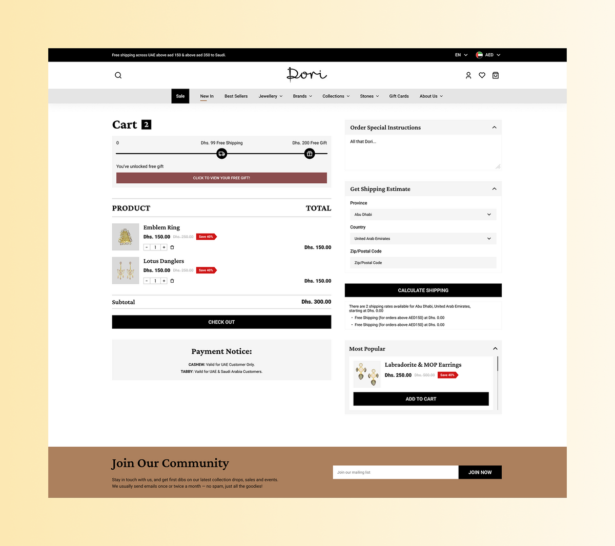 Cart Page