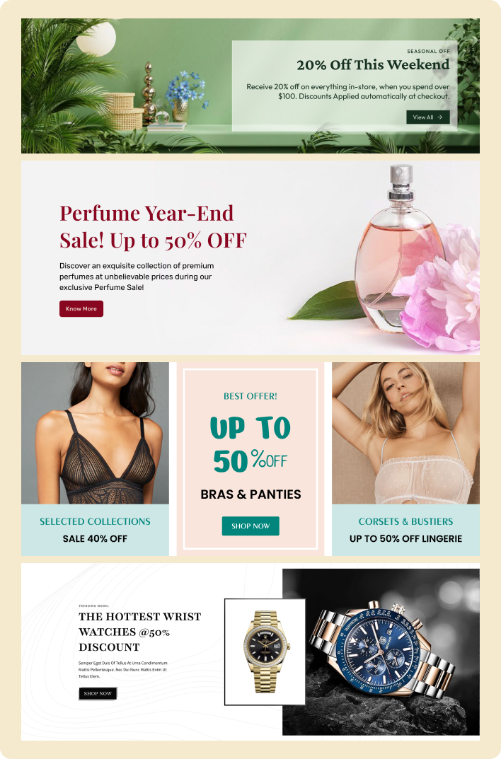 Promotional banners