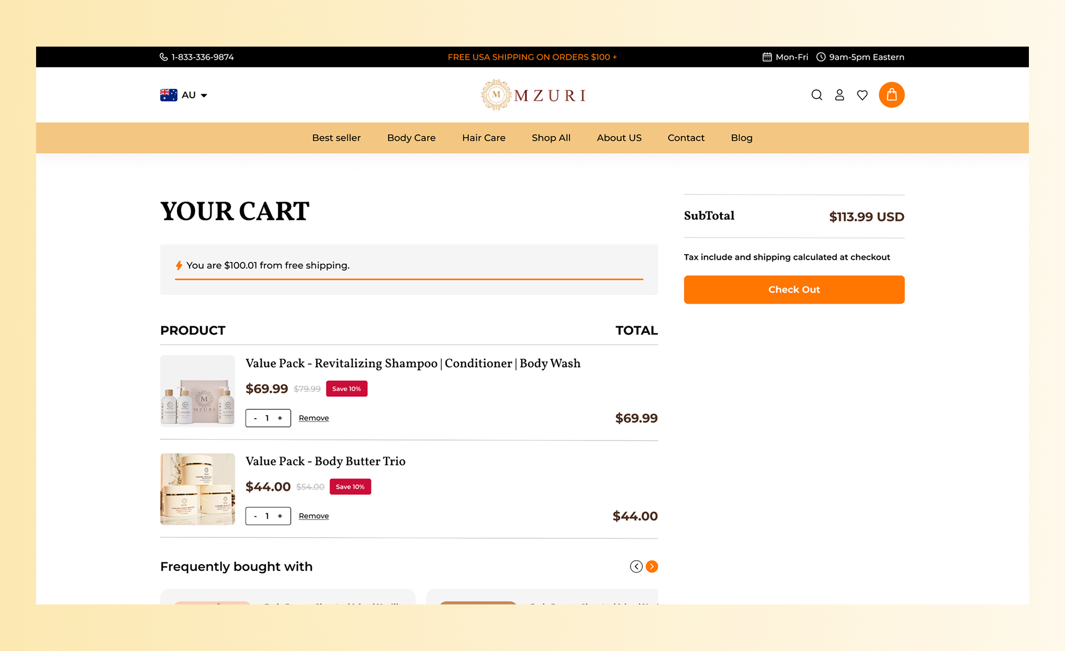 Cart Page 1