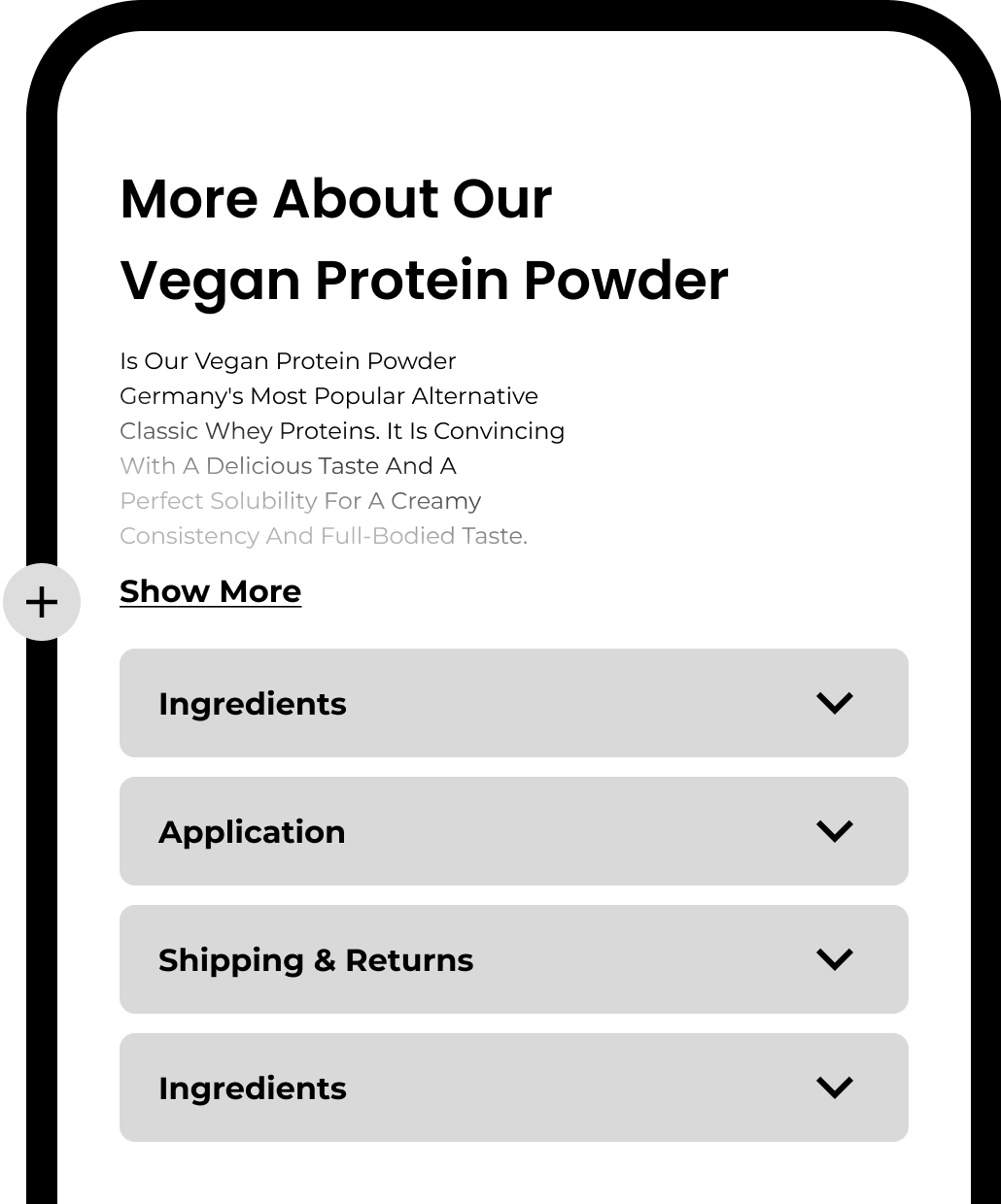 Product pages Split Description