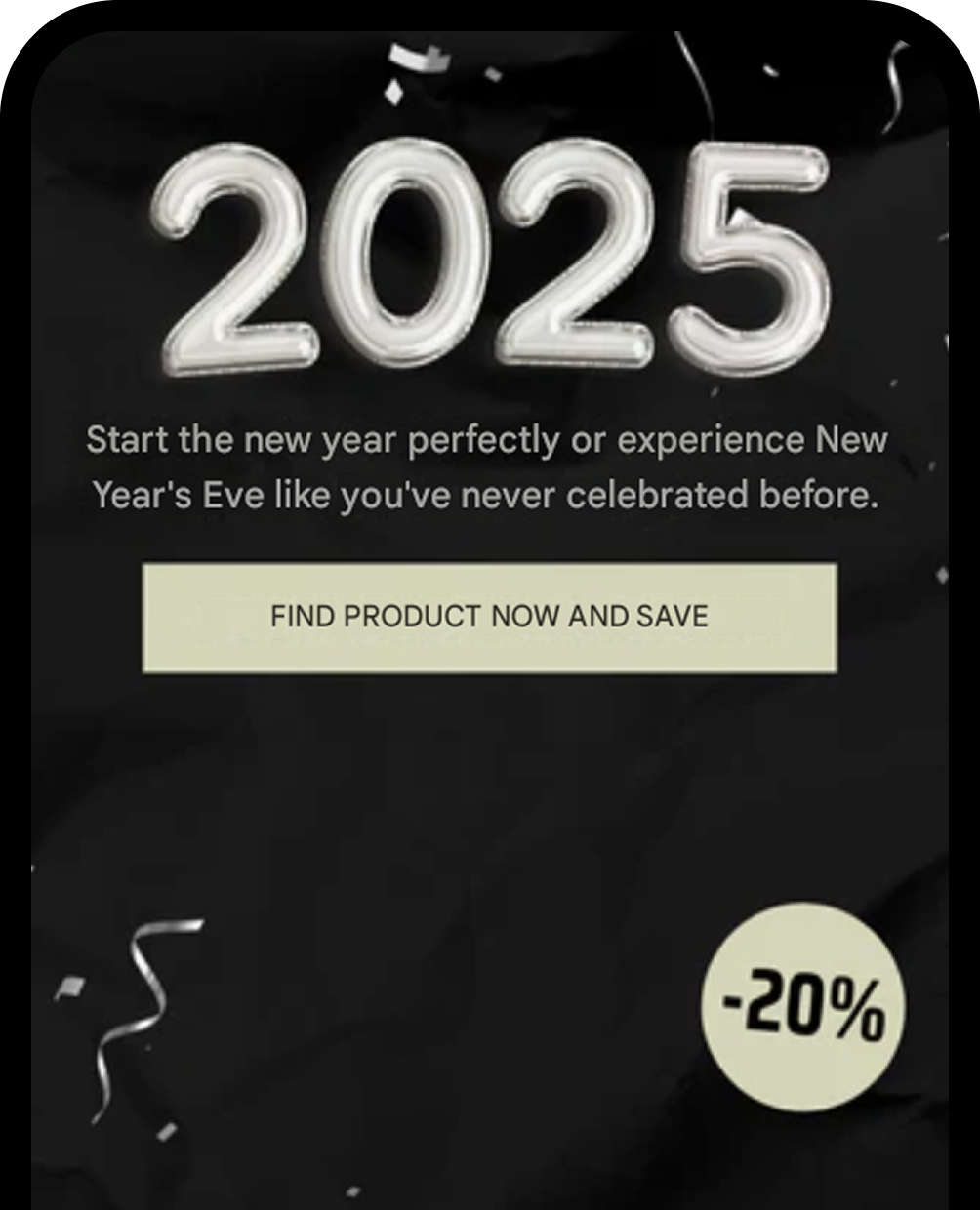 New Year's Eve & New Year e-mail campaign