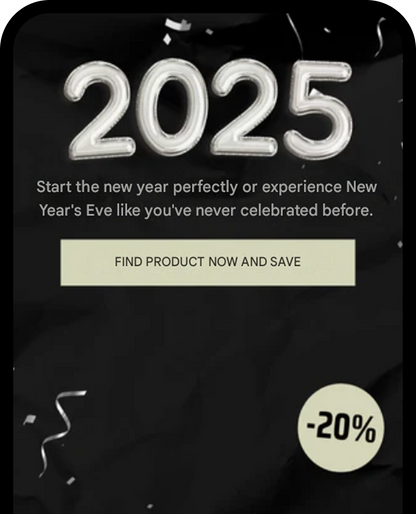 New Year's Eve & New Year e-mail campaign